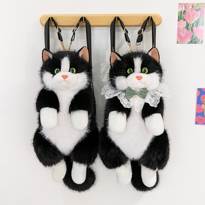 Peluş Konuşan Kedili Sırt Çantası